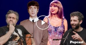 Podcast discussion about pop criticism featuring Taylor Swift, Geese and the Beatles