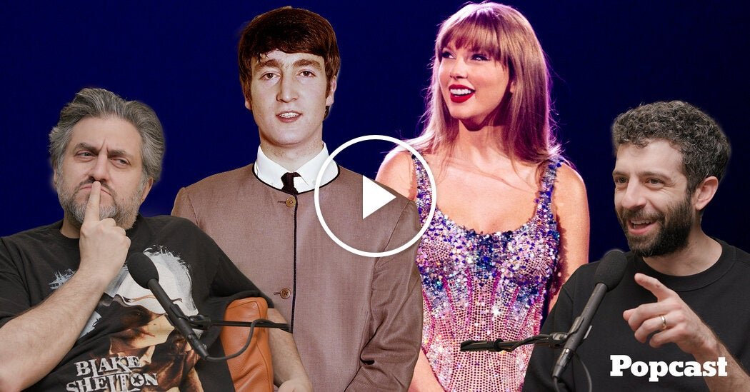 Podcast discussion about pop criticism featuring Taylor Swift, Geese and the Beatles