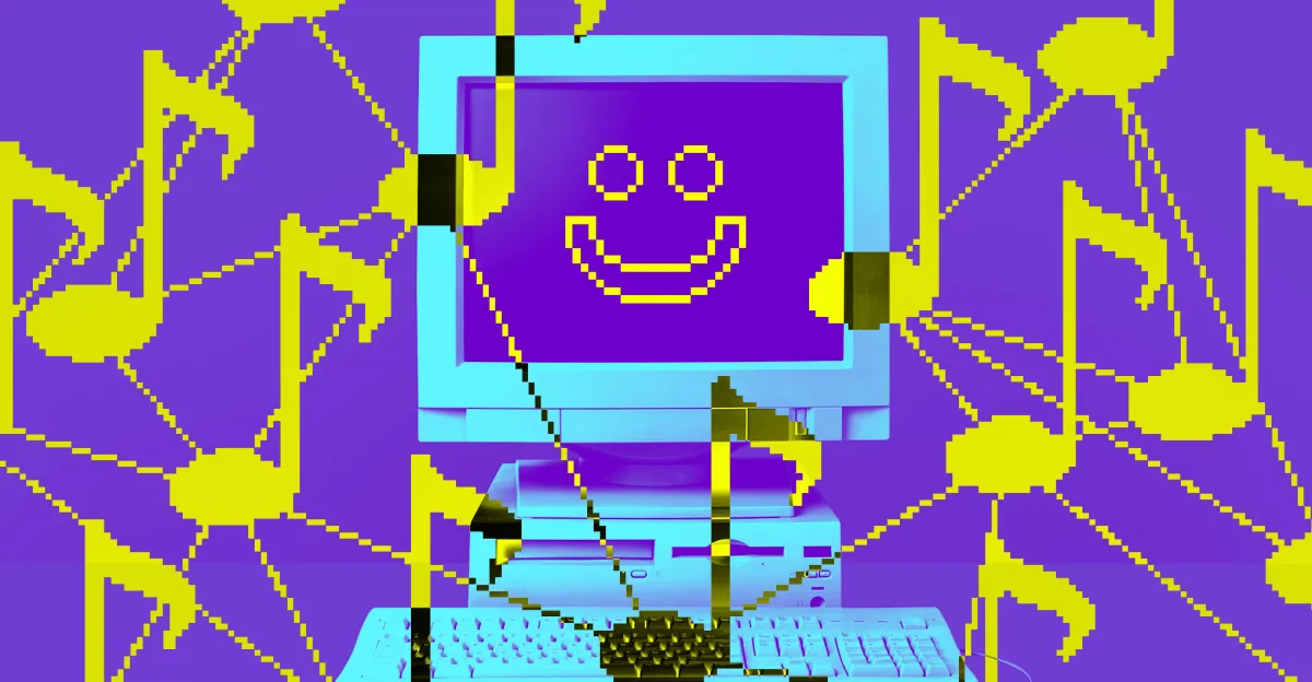 Searchable database of music tracks linked to AI training data