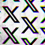 Multiple colorful letter Xs on a textured, cracked concrete background.