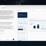 ChatGPT interface with a presentation titled "Solara Health Strategic Account Plan" and data slides on a starry background.