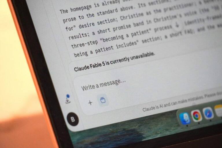 Substack AI detection feature on a laptop screen showing newsletter labels