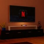 Roku AI channel shown on a television screen in a living room