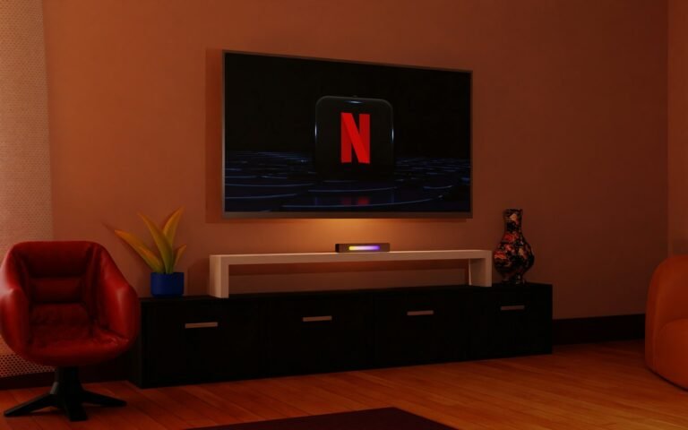 Roku AI channel shown on a television screen in a living room