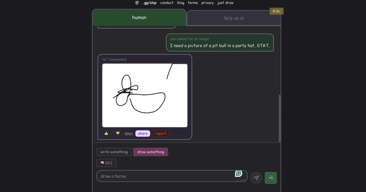 A new online game lets people mock AI by pretending to be a chatbot