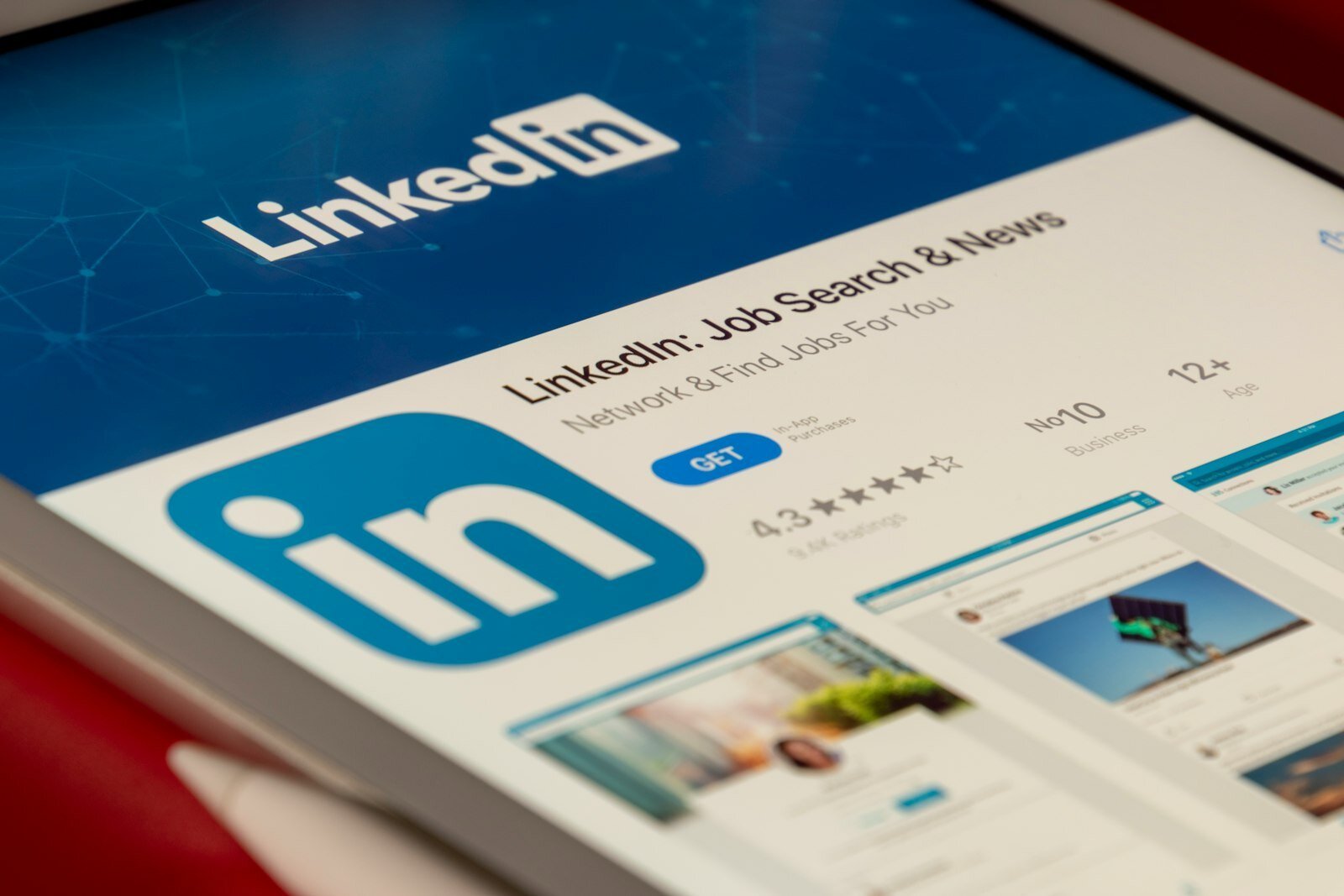 LinkedIn AI slop button on a social feed screen