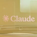 Anthropic Claude watermarks on a laptop screen for AI disclosure