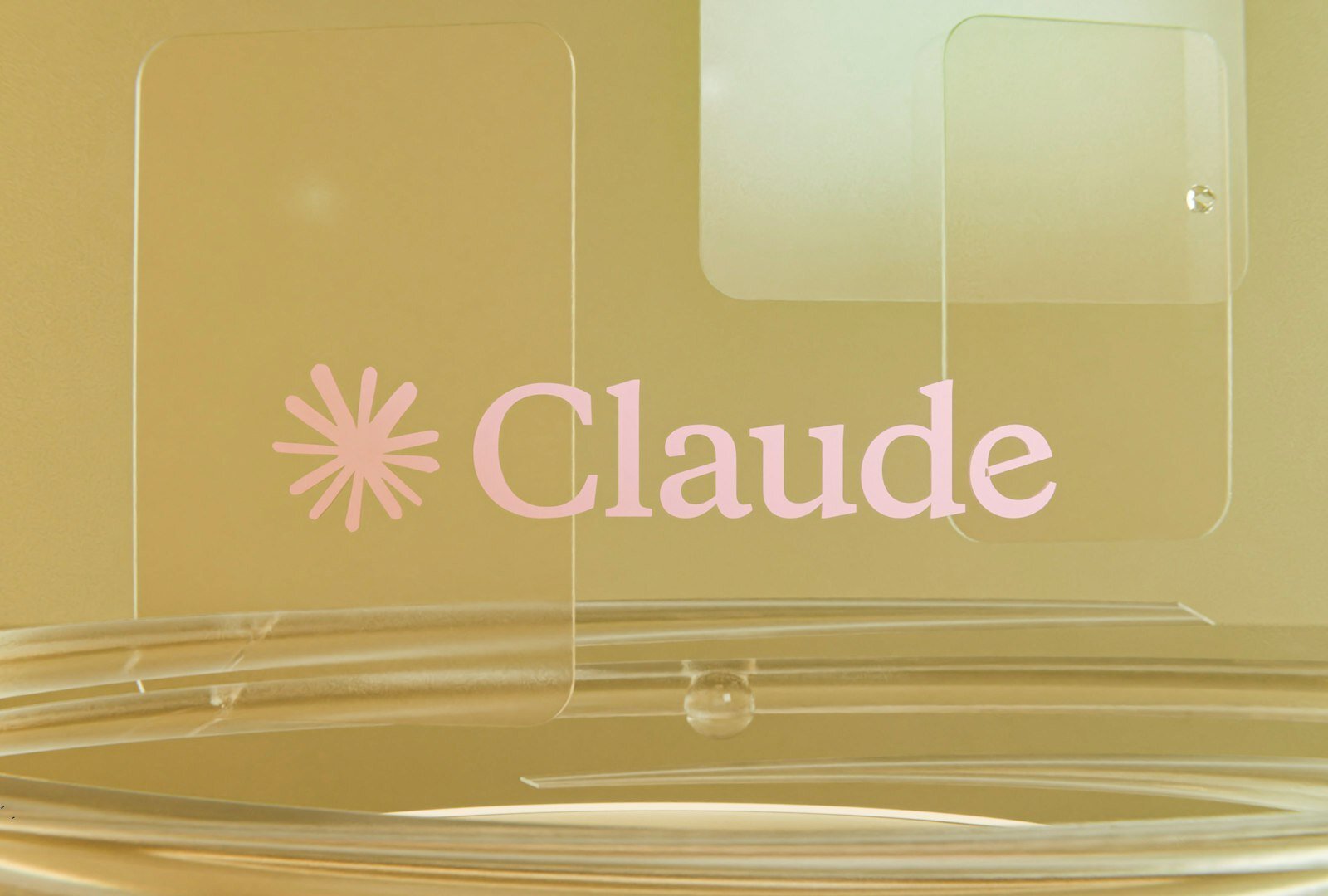 Anthropic Claude watermarks on a laptop screen for AI disclosure