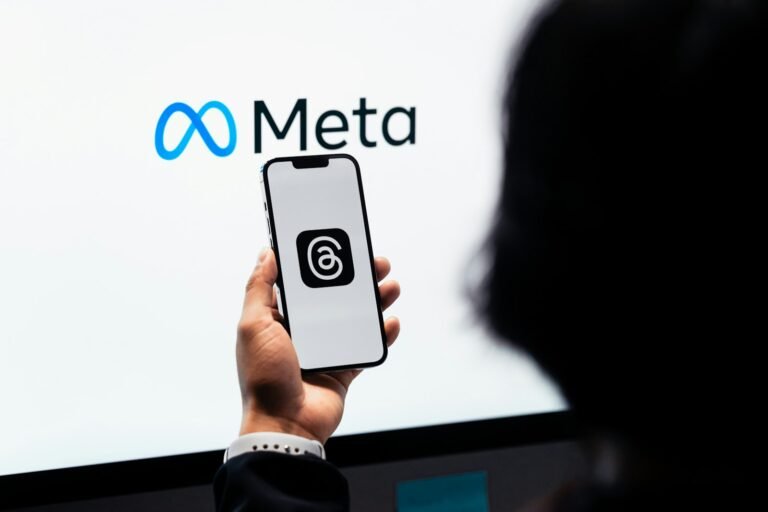 Meta AI Mac app on a laptop screen with dictation and business tools