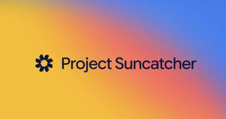 Project Suncatcher logo with a blue and orange gradient background.