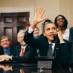 Barack Obama discusses AI safeguards at a Democratic fundraising event