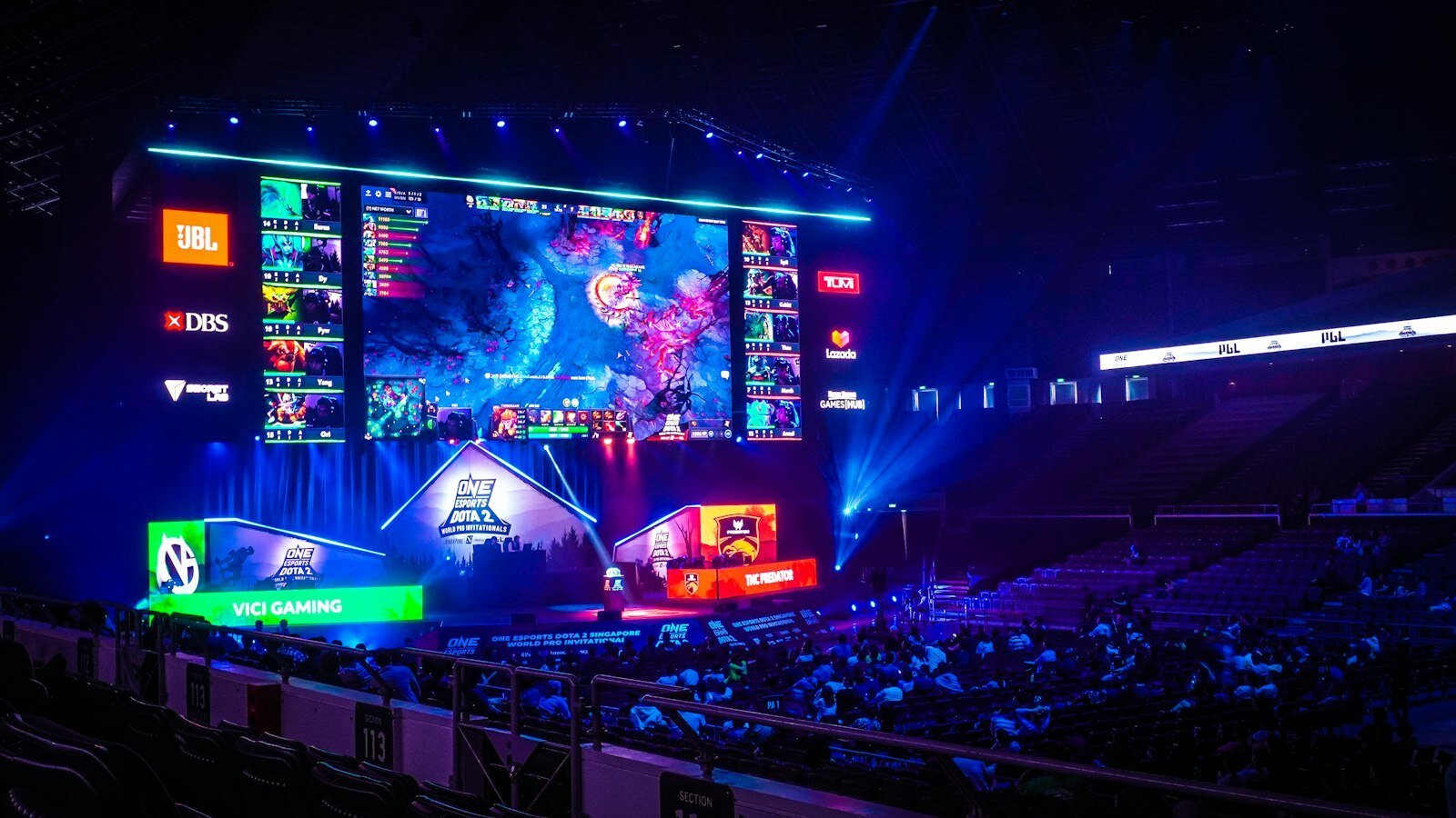 AI cheating in a StarCraft tournament with computer screens showing bot competition